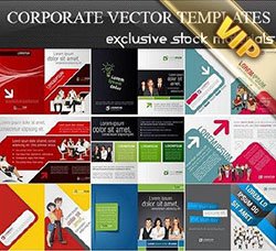 画册/宣传单模板：Corporate Vector Templates